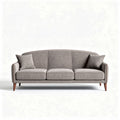 Canapé en tissu beige avec coussins inclus dimensions 200 x 85 x 80cm