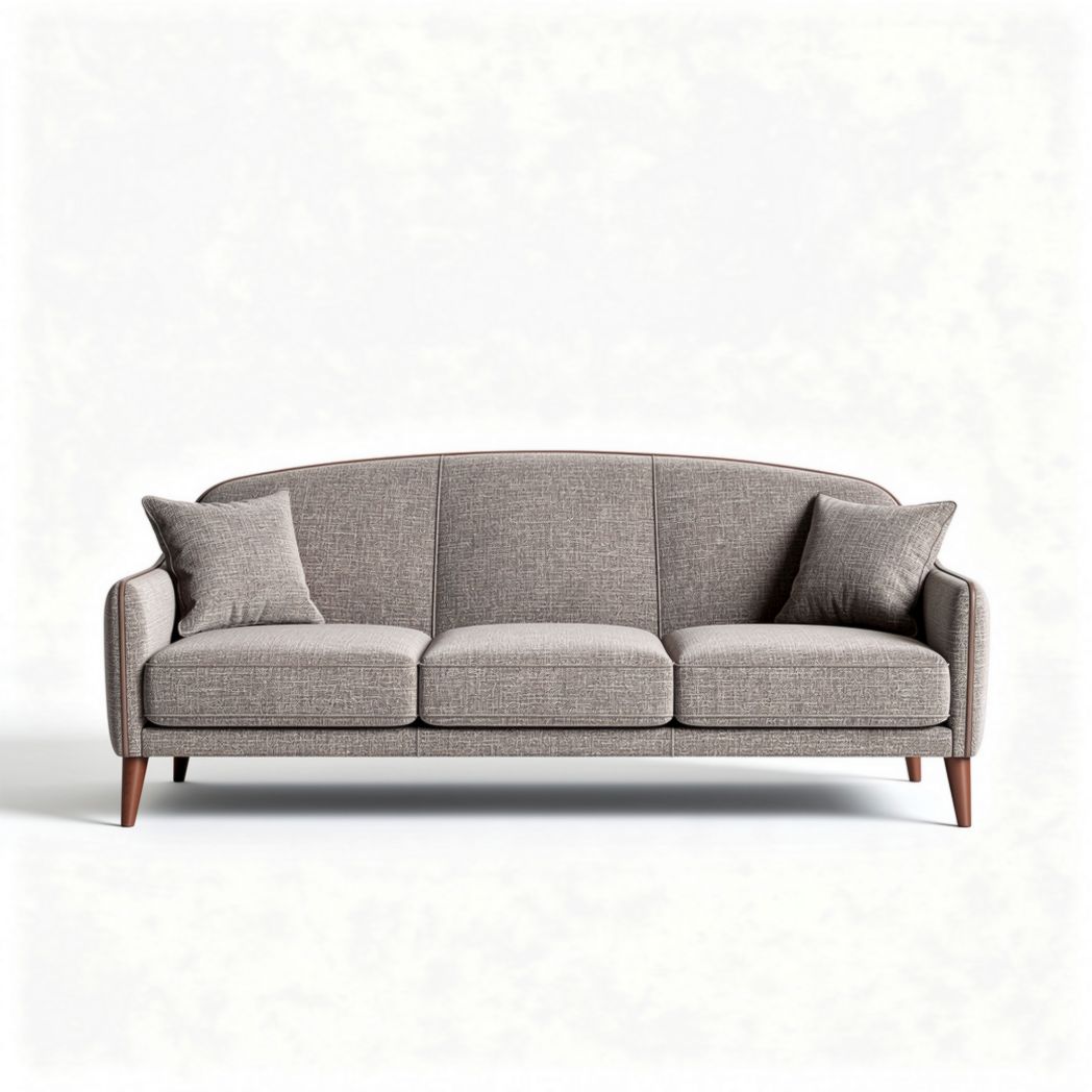 Canapé en tissu beige avec coussins inclus dimensions 200 x 85 x 80cm