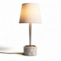 Lampe de table en béton et abat-jour en tissu 30 x 30 x 60 cm