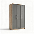 Armoire à trois portes en bois et verre gris dimensions 80 x 40 x 180cm