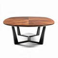 Table ronde en bois et métal 150 x 150 x 75 cm pour intérieur contemporain